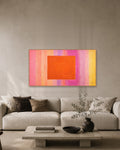 Sunset // Limited Edition Print hanging on the wall of a styled living room